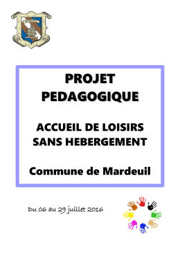 projet pedagogique - Commune de Mardeuil