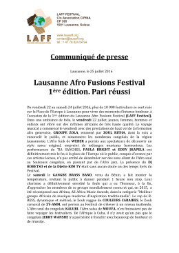 Télécharger le fichier - Lausanne Afro Fusions Festival