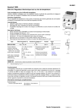 46.886/1 flexotron® 2000 Sauter Components ERA 610: Régulateur