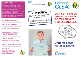 Certification Clea