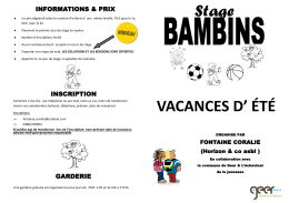 programme stages bambins 2016 - Geer