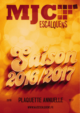 Plaquette des Activités MJC Escalquens Saison 2016/2017