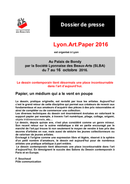 Lyon.Art.Paper 2016 - La Lyonnaise des Beaux-Arts