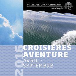 croisières aventure - Basler Personenschifffahrt