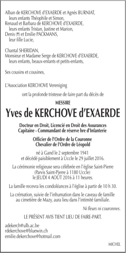 Yves de KERCHOVE d`EXAERDE