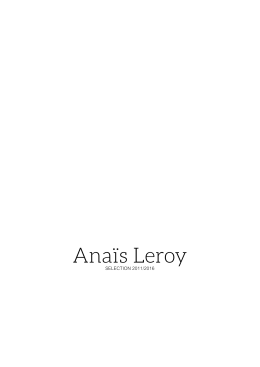 Portfolio - Anaïs Leroy