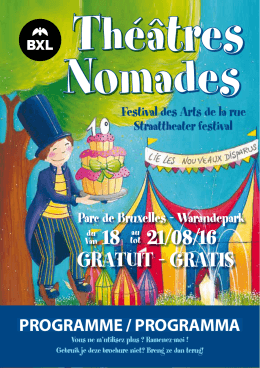 programme / programma - Festival Théâtres Nomades