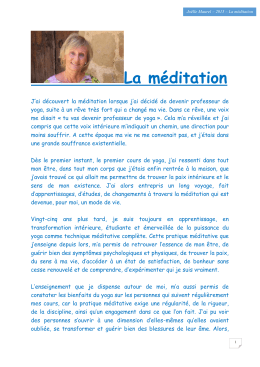 Joëlle Maurel – 2015 – La méditation