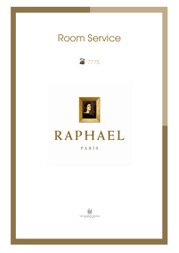 La Carte du Room Service