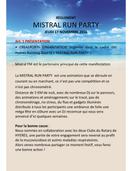 MISTRAL RUN PARTY