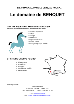 le catalogue 2016 - Domaine de Benquet