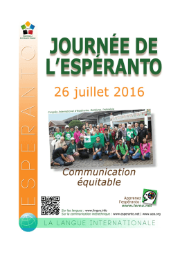 Esperanto-Tago 26-07-2016 - Journée de l`Espéranto, 26 juillet 2016