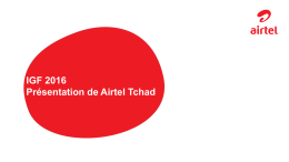 Presentation AIRTEL TCHAD IGF 2016(#igfchad )