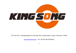 User manual - Kingsong France