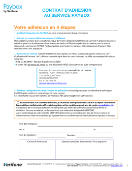 Contrat d`adhésion Paybox by Verifone