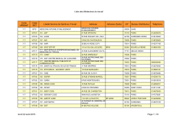 Liste des Médecines du travail Code URSSAF Code SST Libellé