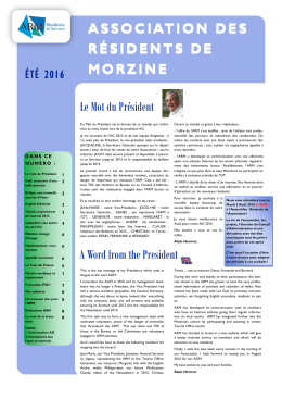 été 2016 - Association des Résidents de Morzine