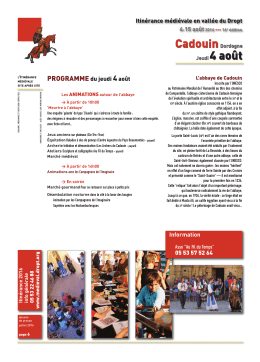 Télécharger le programme détaillé du 04 août 2016 à Cadouin