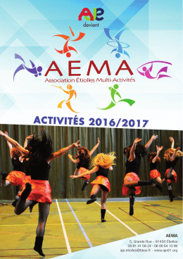 Brochure AEMA 2016/2017 - L`Association Jeunesse d`Etiolles