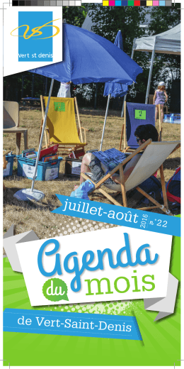 Agenda de juillet-août 2016 - Mairie Vert-Saint