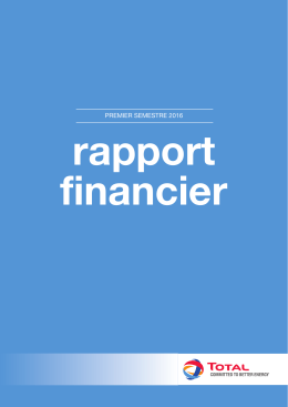 Rapport financier : premier semestre 2016