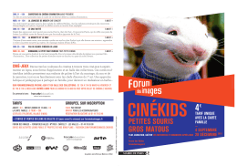 Le programme en pdf "Petites souris, gros matous"