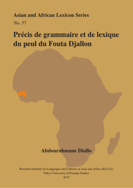 Précis de grammaire et de lexique du peul du Fouta Djallon