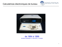 Calculatrices électroniques de bureau de 1964 à 1999