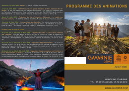 Télécharger le programme des animations d - Gavarnie