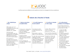 Les 5 raisons de s`inscrire à l`UODC (à télécharger)
