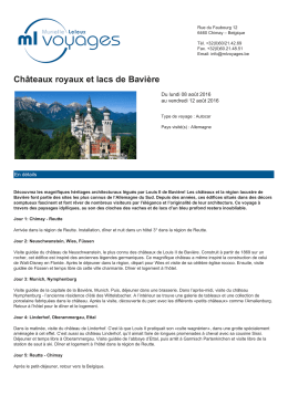 Châteaux royaux et lacs de Bavière