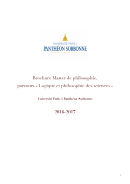Consulter la brochure 2016-2017 - Université Paris 1 Panthéon