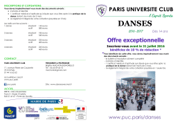 danses - Paris Université Club