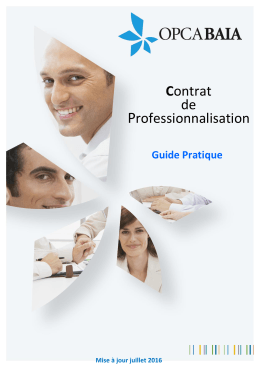 Guide des contrats de professionnalisation