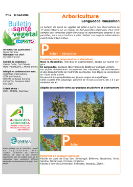 Arboriculture - Chambre Régionale d`agriculture Languedoc