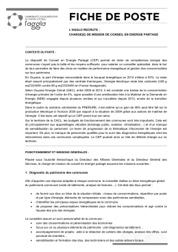 Chargé(e) de mission de conseil en énergie partagé