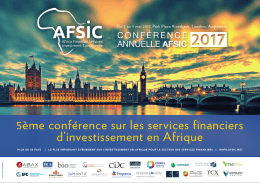 5ème conférence sur les services financiers d`investissement