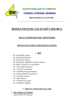 resolution du c.s.g. d`août 2016