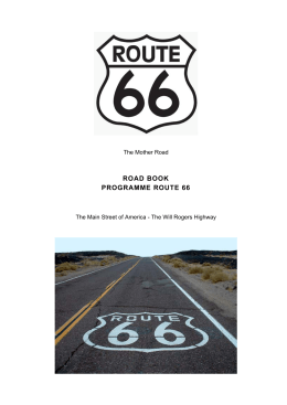 road book programme route 66 - Over-blog