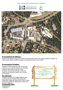 Plan accès Valbonne - CASA