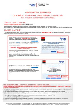 Tout savoir sur Verified By VISA - Banque Française Commerciale