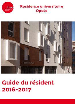 Guide du résident - Crous Aix Marseille Avignon