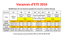 Vacances d`ETE 2016 - Auto