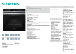 Siemens HB673GBS1F FOUR PYROLYSE PORTE FROIDE 71L A+