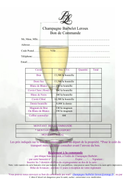 Bon de commande - Champagne Barbelet Leroux