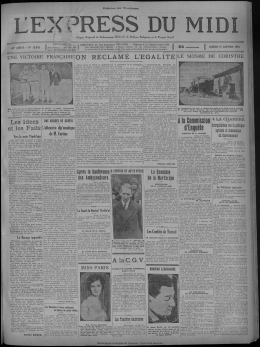 17 janvier 1931 - Presse régionale