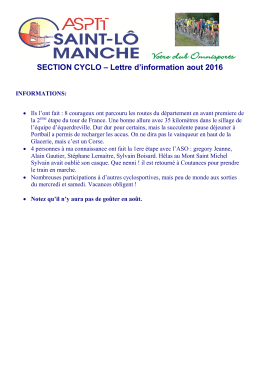 64 Lettre Info aout 2016 - ASPTT Saint