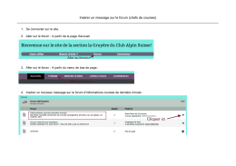 Insérer un message sur le forum (chefs de courses)