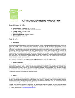 h/f technicien(ne) de production - Advanced Accelerator Applications