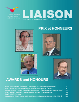 PRIX et HONNEURS AWARDS and HONOURS